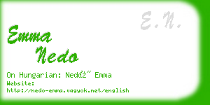 emma nedo business card